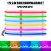 Светодиодная лента COB DC 12V 24V 840 784 светодиода/м RGB RGBW RGBWW RGBCCT Высокая яркость Без точек Декор для дома Светодиодная лента Гибкая лента-веревка