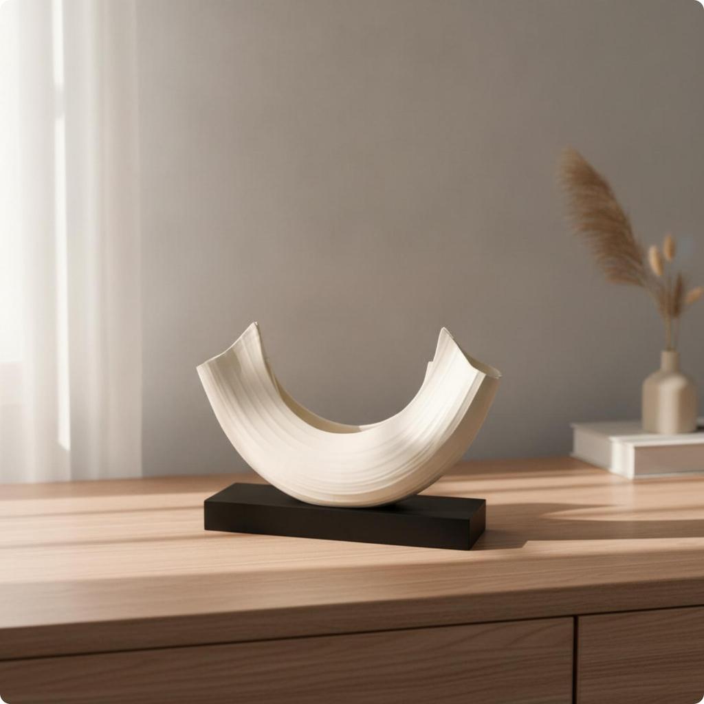 Boat Sculpture Minimalist Statue Modern for Living Room, Interior Designers