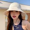 Spring and Summer New Arrival Solid Color Sun Hat Hat Female Outdoor Big Brim Sun Protection Casual Face Show Little Wild Bucket Hat