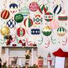 48 Pcs Christmas Hanging Swirls Decorations Light Bulb Snowflake Ceiling Garland for Home Office Mall Winter Holiday Decor