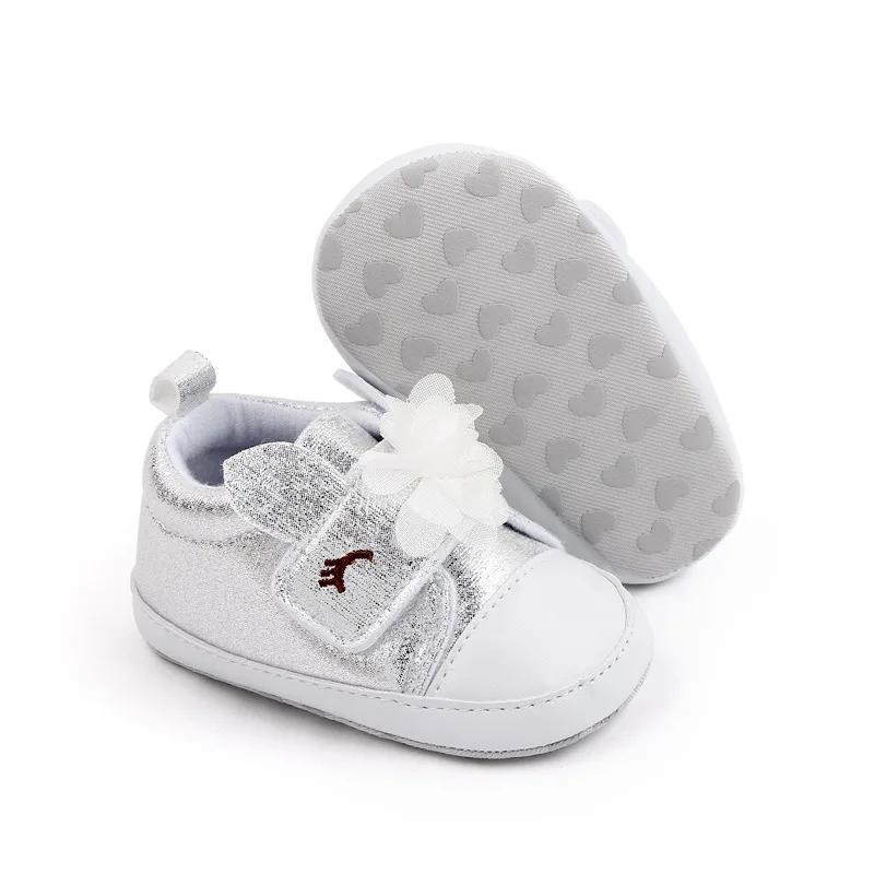 Infant Toddler Babies Boys Girls Shoes For Newborn Soft Sole Canvas Solid Footwear Crib Moccasins Letter Print Anti-Slip Shoes