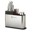 Подставка для ножей Island Chief из нержавеющей стали, которую можно мыть и всегда использовать в качестве антибактериального держателя для ножей. Подставка для ножей многофункционального типа, в которой также можно хранить