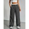 Women's Fashion Casual Stripe Print High Waist Trousers Pants & Capris