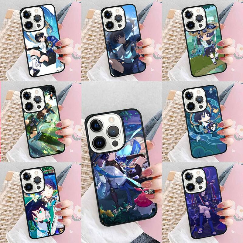 Scaramouche Genshin Impact мягкий чехол для телефона для iPhone 17 Air 15 16e 14 13 Pro Max Coque 12 11 Pro Max PLUS чехол