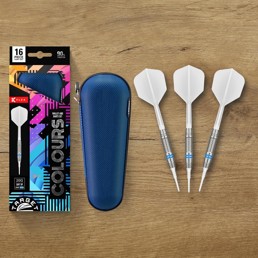 ДАРТСЫ TARGET COLOURS GEN-4 СИНИЕ 90% Вольфрам 20г 2BA Мягкий наконечник