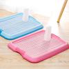 Double Layer Resin Pee Toilet Training Fence Tray with Column for Indoor Puppy Dogs