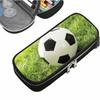 Polyester Pencil Case Sports Theme Multifunction Bag Soccer Pattern Pen Bag  Stationery Storage