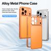 Чехол-бампер из алюминиевого сплава оригинального цвета для iPhone 16 15 14 13 Pro Max Металлическая рамка Задняя панель Задняя Задняя Изменить на 17