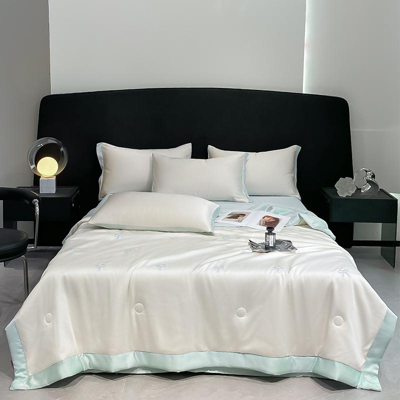 Летнее одеяло «Принцесса» Корейское Мягкое Выстиранный шелк Полная вышивка Тенсел Прохладное одеяло Женщине Девушке Для Летнего Одеяла Постельное белье