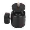 Mini Ball Head 14in Screw 38in Thread 360 Degree Rotatable Aluminum Alloy Camera Hot Shoe Mount