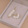 Lanyun Jewelry Серьги с серебряной иглой 925 пробы Серьги с натуральным жемчугом Ручная работа Серьги с бусинами Стиль ins Серебряная игла Универсальные