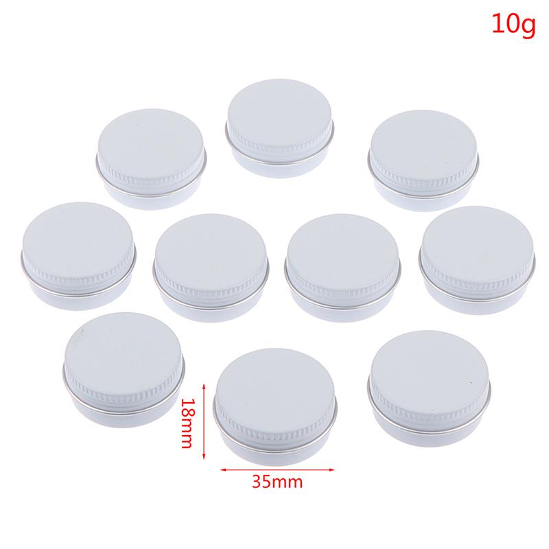 10 шт алюминиевые банки контейнеры горшок жестяной пустой воск бальзам для губ косметические контейнеры