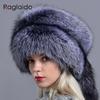 Fox Fur Hats For Women Winter Fashionable Stylish Thick Warm Beanie Hat Natural Fluffy Fur Hat With Tail