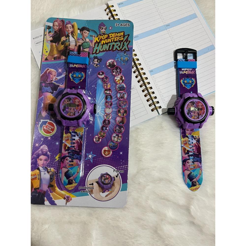 Latest K-POP Demon Hunters projection watch 24 images children's electronic luminous plaything celebration present