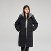 Korean Style Warm Winter Jacket with Hooded Long Length and Oversized Pockets