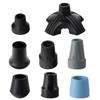Nonslip Walking Stick Pad Caps Hiking Stick End Bottom Crutch Tip Head Protectors Walking Stick Rubber Replaceable Tip