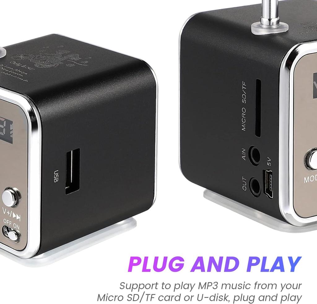 Цифровое радио FM беспроводной Bluetooth динамик, портативный MP3-плеер ЖК-дисплей стерео громкоговоритель поддержка карт SD/TF