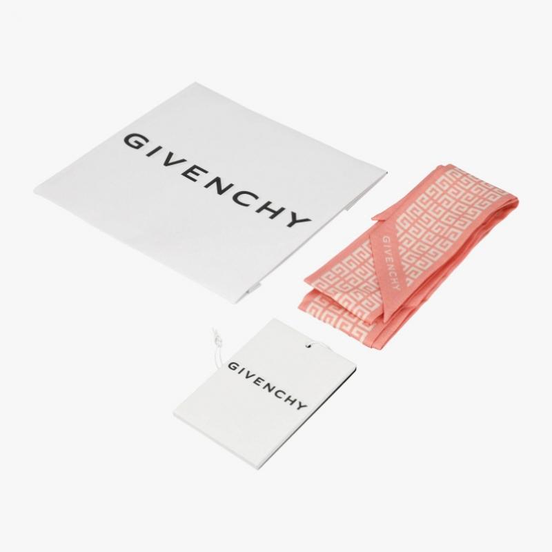 Givenchy 4г Шарф-платок узкий твиловый шелковый с принтом-монограммой Bg00axg002 601 Gw5120 Ss907 2