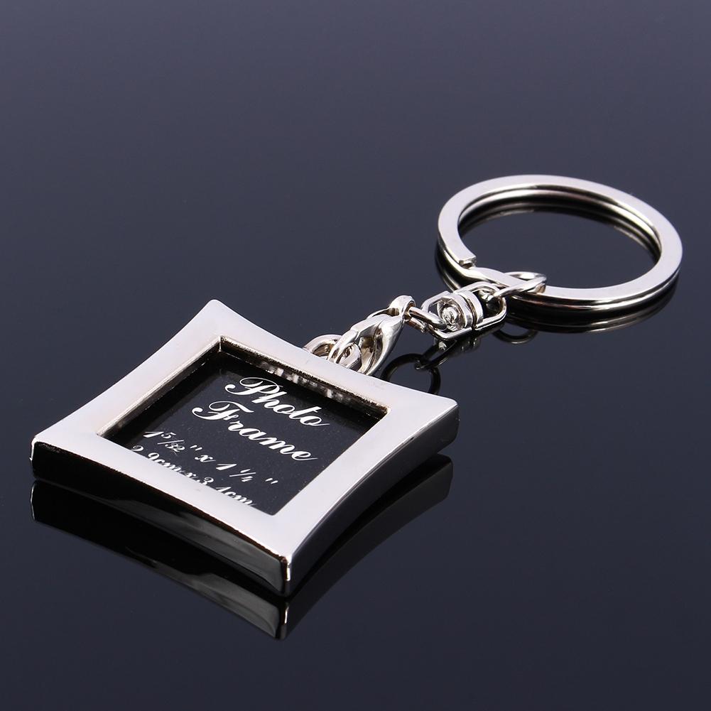 Lovely Mini Creative Metal Alloy Insert Photo Picture Frame Keyring Keychain Gift