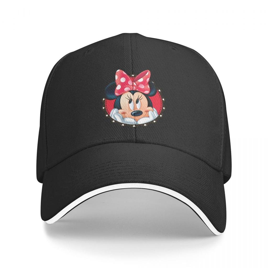 Unisex Mickey And Minnie Wedding Kiss Hearts Trucker Hat Retro Versatile Baseball Cap Fit All Size