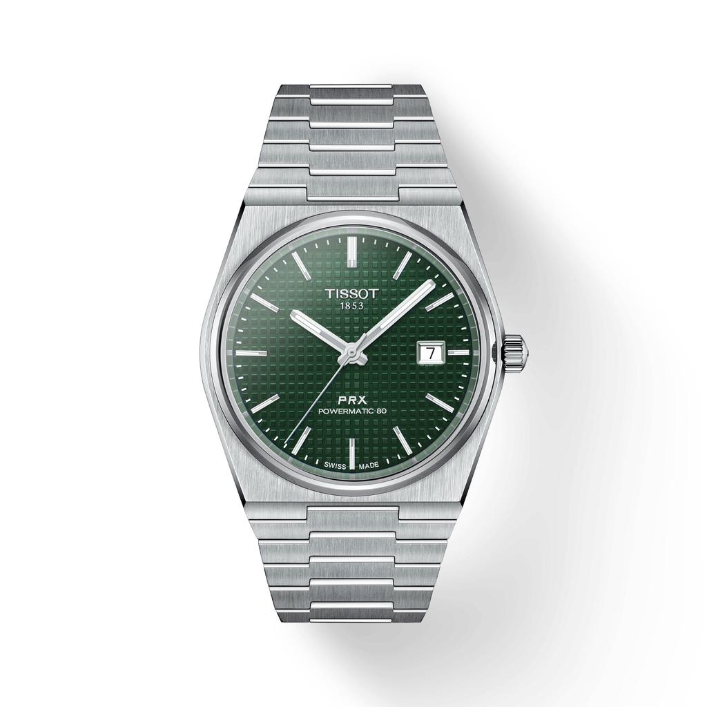 Tissot Мужские модные часы из нержавеющей стали с зеленым циферблатом T137.407.11.091.00