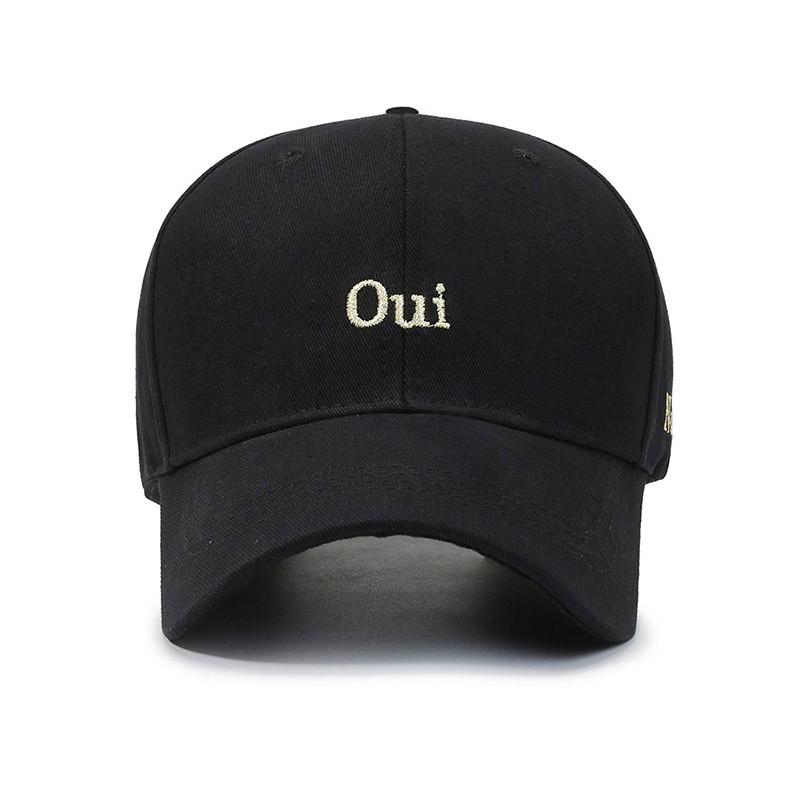 Embroidery Oui Letters Non Duck Cap Girl Spring Autumn Outdoor Sports Running
