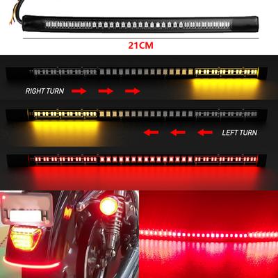 2 шт. Гибкие 48LED Мотоциклетные светодиодные полосы заднего фонаря Красный Задний Стоп-сигнал Задний фонарь Янтарный Указатель поворота Задний фонарь 12 В