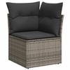 VidaXL Salon de Jardin avec Coussins 10 pcs, Canapés de Terrasse, Ensemble de Meubles de Patio, Mobilier d'Extérieur, Gris 3226340