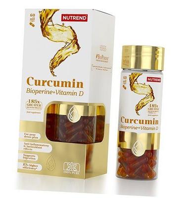 Куркумин Биоперин плюс витамин Д, Curcumin Bioperine+Vitamin D, 60капс (71119001)