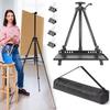 1Set Artist Easel Stability Art Board Clips Adjustable Black DIY Easel Tray Aluminum Alloy