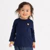 MIKI HOUSE HOT BISCUITS Long Sleeve T-Shirt, Boys and Girls, Navy Blue, 90cm, 70-5209-683