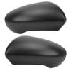 Door Rear View Mirror Cover Left Right Side ABS Black Door Wing Mirror Cover Cap Replacement for Nis