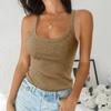 2023 All-match Tank Tops Fashion Sexy Sleeveless Women Solid Color T-shirts Vest Blouses Casual Clothes Shirt For Woman 24812