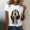 Summer Kawaii Cartoon Dog 3D Print T-shirts Women Streetwear Fashion Y2k Casual Short Sleeve T Shirt O-neck Tees Tops Clothing