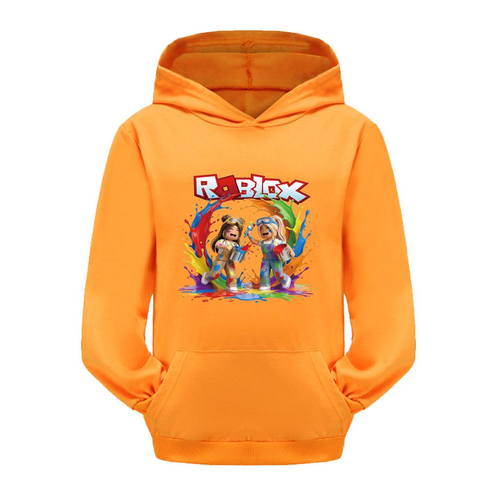 5577 Детские Худи для Мальчиков и Девочек с Принтом Игры Roblox, Карманные, с Длинным Рукавом