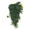 Spring Lemon Wreath Artificial Lemon Teardrop Wreath with Peony Flowers Green Leaves Decorative