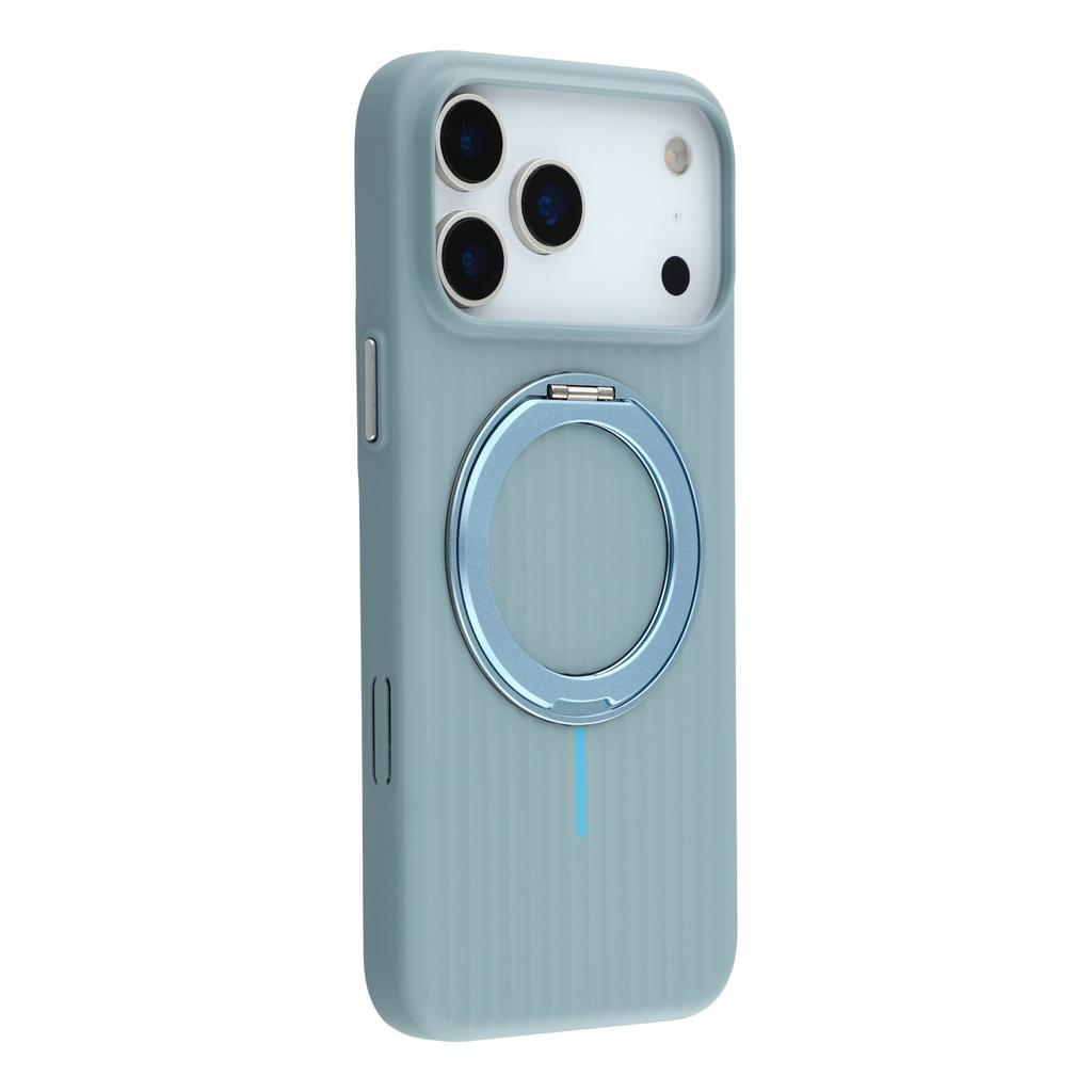 KIGC Магнитный чехол для iPhone 17 Pro Max с вращающейся подставкой Жесткая ПК задняя крышка для телефона