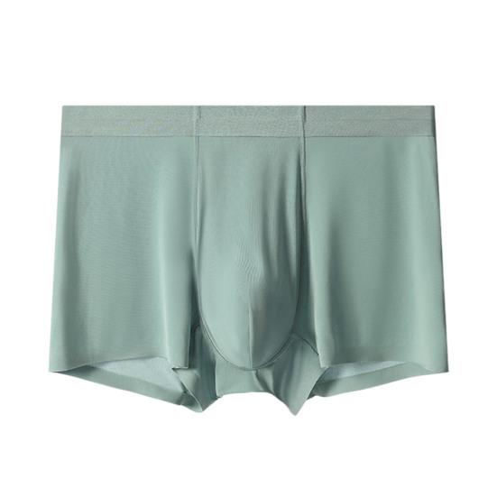 Men Boxer Underwear Elastic Mid-Waist U-Convex Breathable Shorts Briefs Solid Color Comfort Fit Underwear