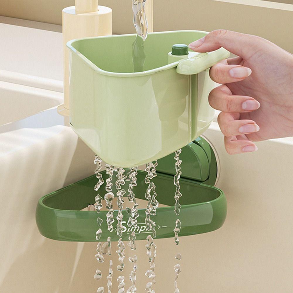 Suction Cup Sink Strainer Basket 2 In 1 Automatic Dumping Filter Basket Kitchen Accessories