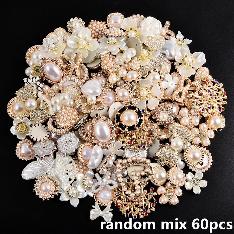 10/20/30/50pcs Random Mix ABS Pearl Charm For Jewelry Making Supplies Heart Flower Round Enamel Junk Cases Charms DIY Phone Case