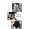 Side Strap Studded Denim Shorts Baggy Ripped High-waisted Jeans Wide Leg Slimming Worn Hot Pants Women