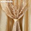 1 шт. NAPEARL европейские роскошные затемняющие и прозрачные двухслойные шторы для спальни, гостиной, домашнего декора