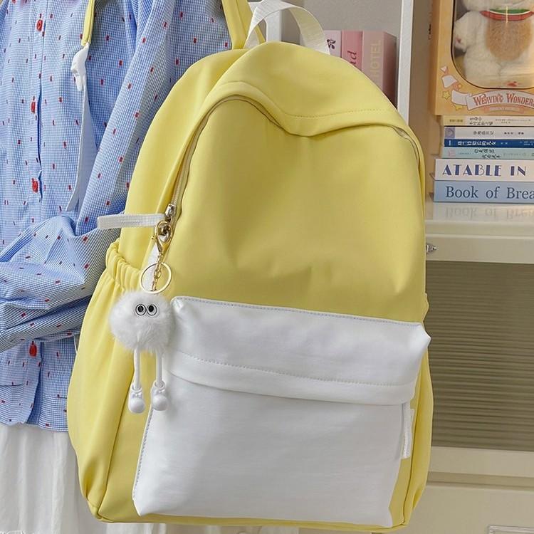 Schoolbag Mori ins Campus Japanese Large Capacity Lightweight Simple Solid Color Versatile School Bag Middle School Student Backpack