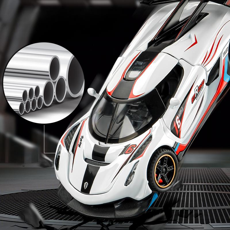 Diecast 1:32 Jesko Super Car Model Sound Light Children Boy Toy Vehicles Collective Miniature Voiture Birthday Gift