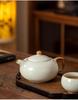 Antique Style Beige Ceramic Teapot for Gongfu Tea Brewing