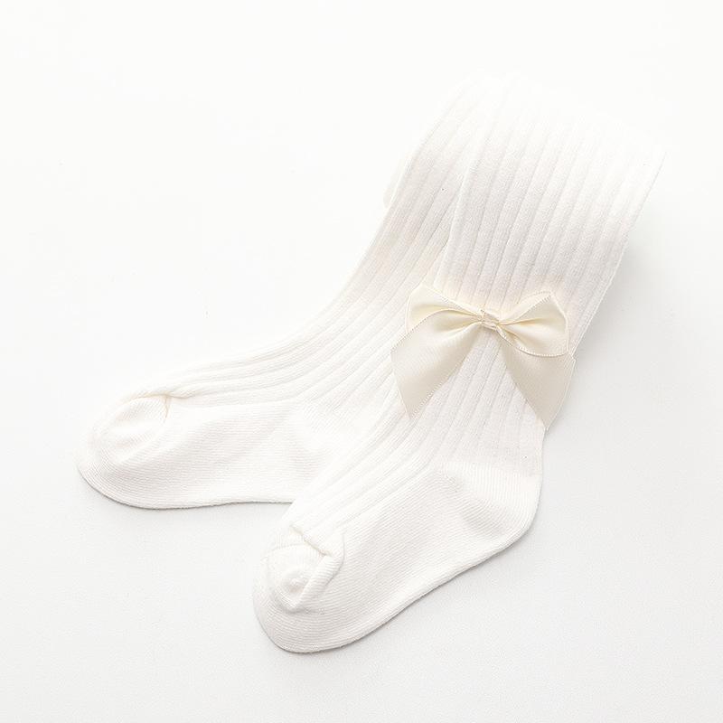 6 Colors Spring/Summer Cotton Girls' Tight Leggings Baby Jumpsuit Baby New Long Pants Children's Bow Pantyhose Baby Stockings