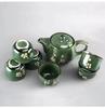 Simple Household Tea Set Ceramic Teapot Teacup Tea Kettle Korean Hand-Painted Green Glaze 9-Head Pot Lid