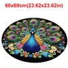 Non-slip Peacock Carpet Soft Door Gasket Durable Blanket  for Living Room Tea Table Bedside