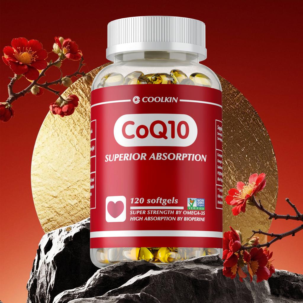 Highly absorbable Coenzyme Q10 supplement, a powerful antioxidant that supports heart health and energy production, and is easily absorbed.
