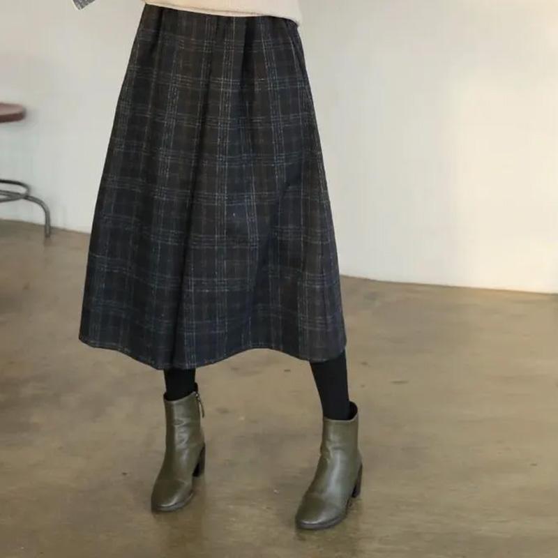 Брюки для женщин Длинные брюки Большого размера Утепленные Эластичные Универсальные Повседневные Широкие брюки Широкие брюки Твидовые брюки